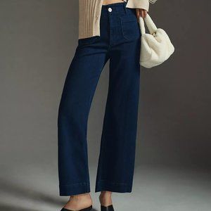Pilcro Skipper / Maeve Colette Denim Cropped Wide-Leg Jeans